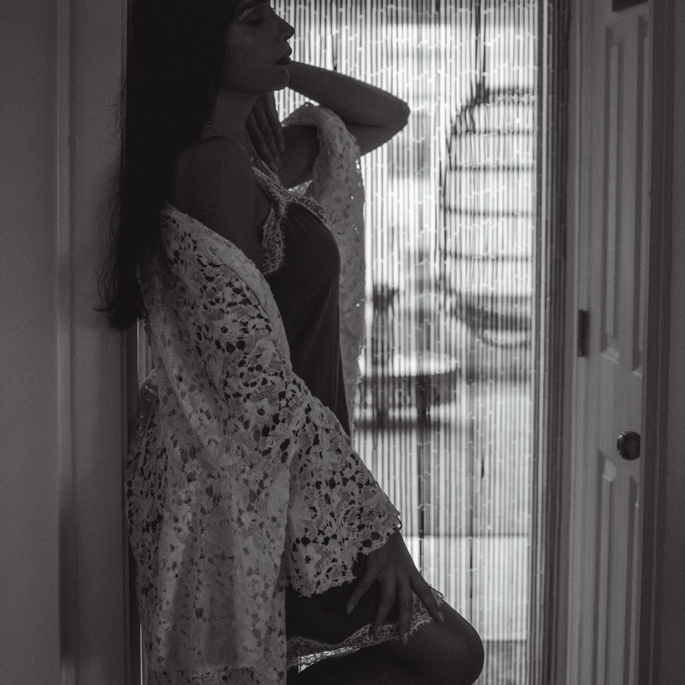 UO Out from Under Orange Satin & Lace Slip Dress - Picture 5 of 9